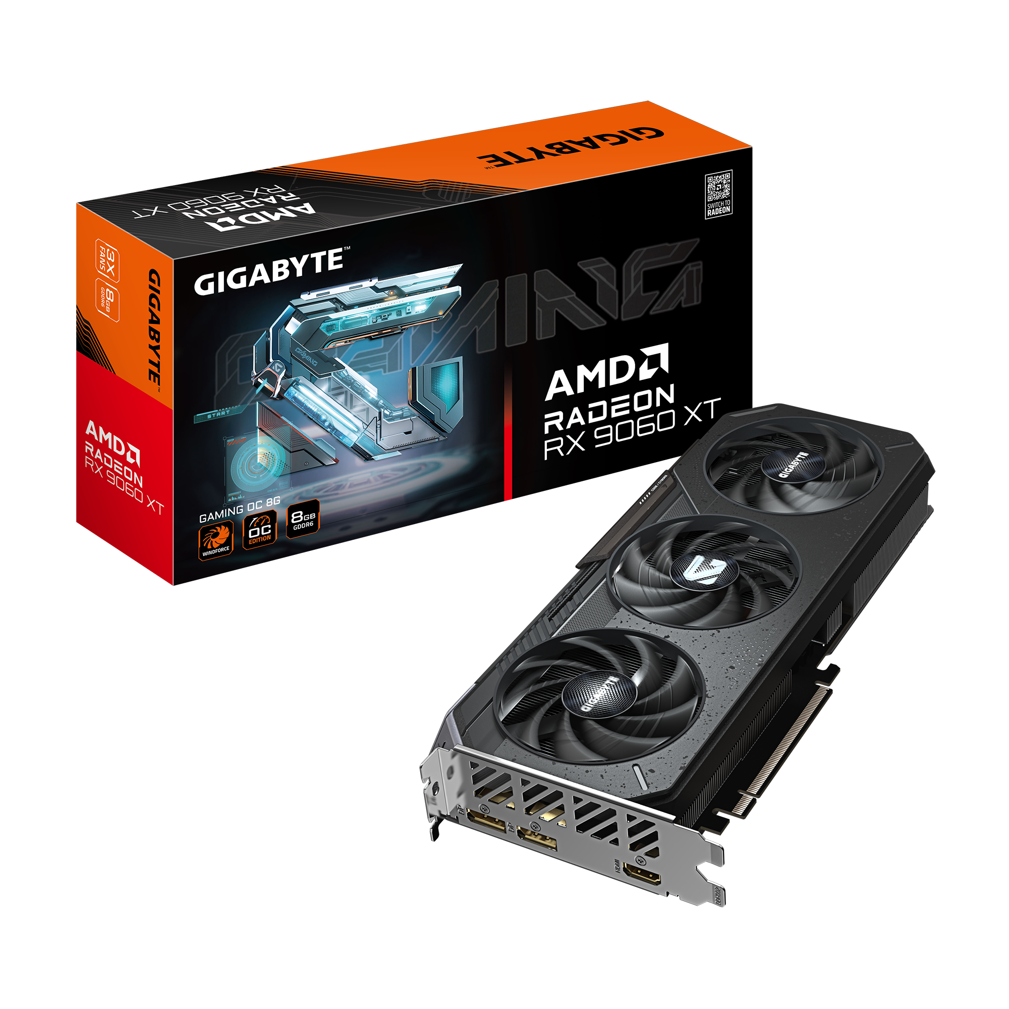 כרטיס מסך Gigabyte Radeon RX 9060 XT GAMING OC 8GB